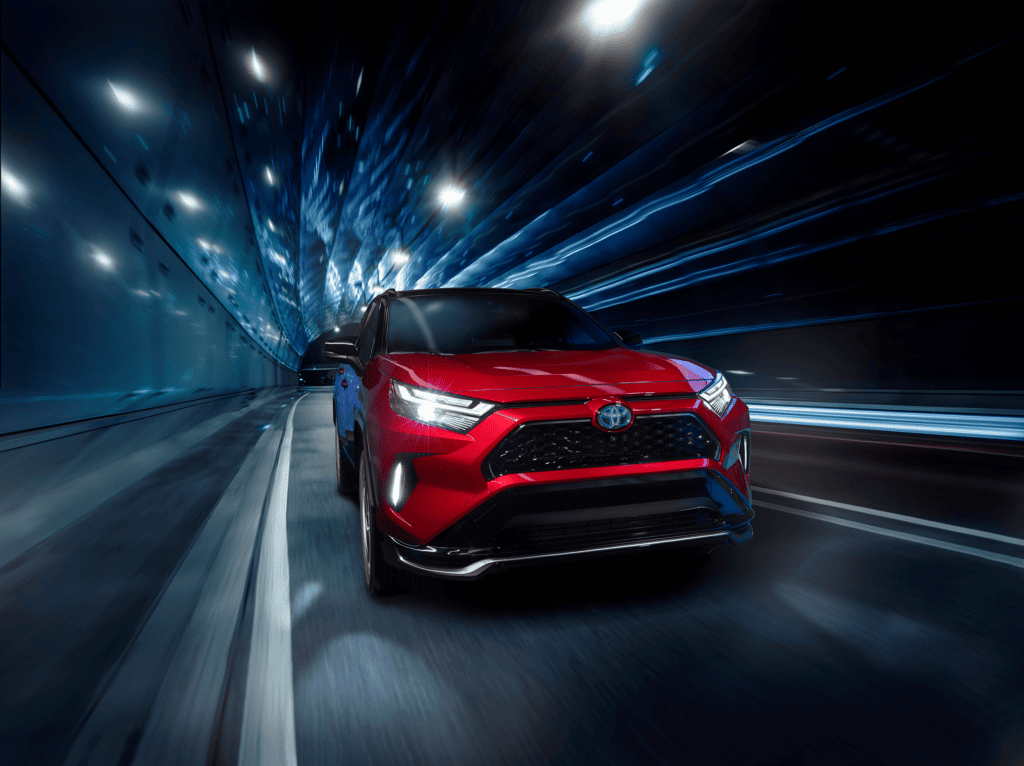 2024 RAV4 Prime XSE shown in Supersonic Red with Black Roof