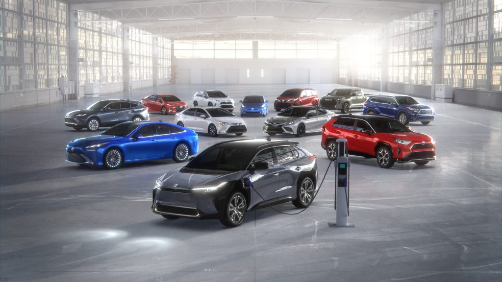 Toyota's 2023 Electrified Lineup featuring bZ4X, RAV4 Plug-In Hybrid, and Prius Plug-in Hybrid